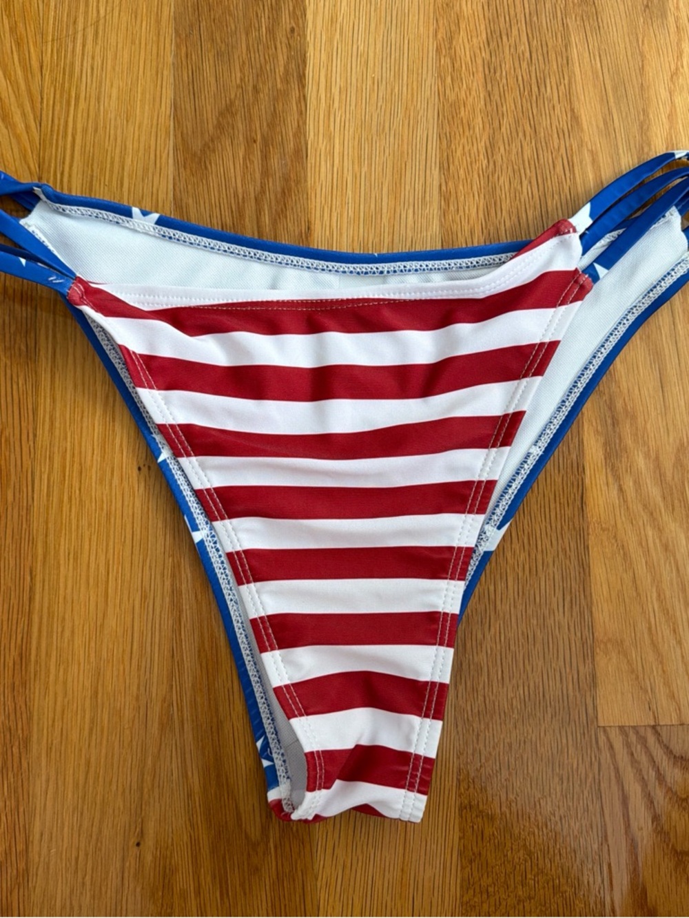 Red white and blue Stars and Stripes bikini bottom